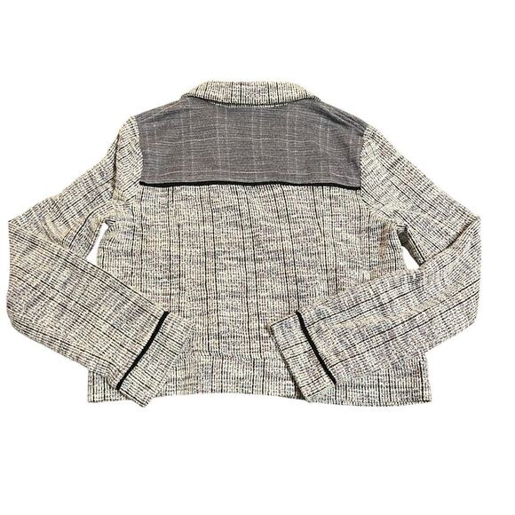 BCBGeneration‎ Knit Jacket Size Large Gray Tweed Zip Lightweight Blazer - Picture 5 of 7